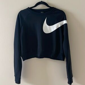Nike swoosh cropped crewneck sweatshirt